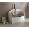 Coffre de rangement enfant contemporain chocolat/beige Lilly