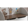 Coffre de rangement enfant contemporain chocolat/beige Lilly