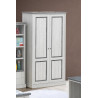 Armoire enfant contemporaine 118 cm chêne clair/gris Emmanuelle