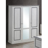 Armoire enfant contemporaine 172 cm chêne clair/gris Emmanuelle