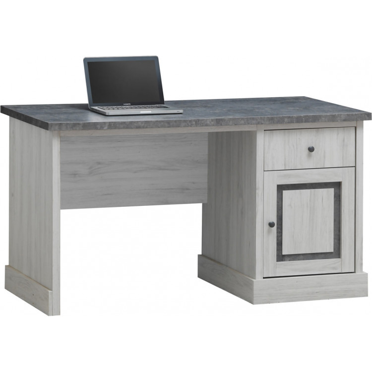 Bureau enfant contemporain chêne clair/gris Emmanuelle