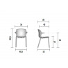 Chaise visiteur design métal blanc et PVC Janice