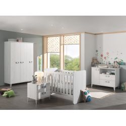 Chambre bébé contemporaine chêne blanchi Yalta