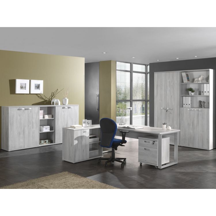 Ensemble de bureau contemporain gris Carmelo