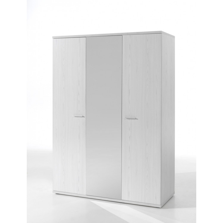 Armoire contemporaine 3 portes chêne blanc Marvel