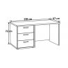 Bureau enfant contemporain chêne clair Stefi