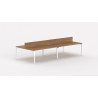 Bureau bench contemporain 4 personnes avec cloisonnette Regis
