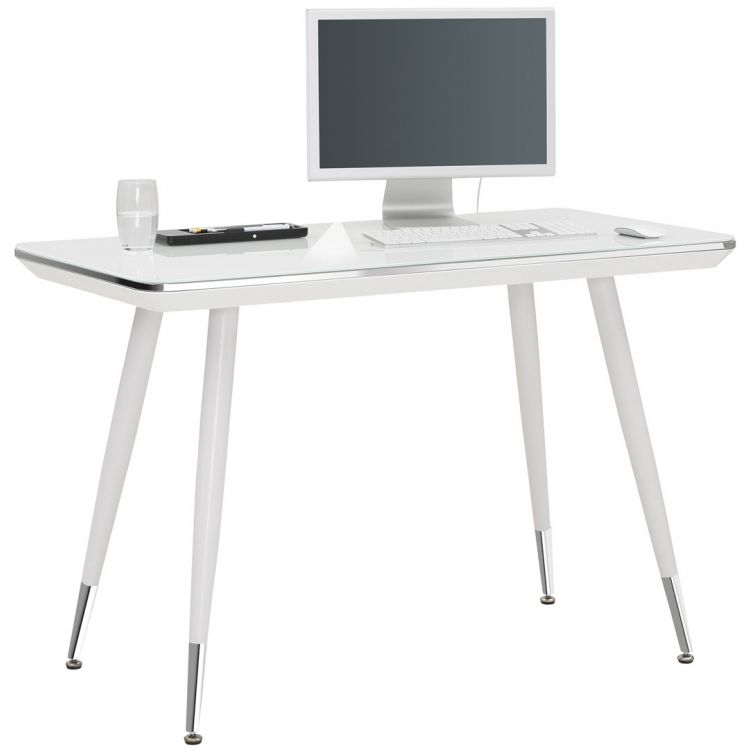 Bureau droit moderne blanc Lucie