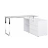 Bureau d'angle moderne blanc Rufus