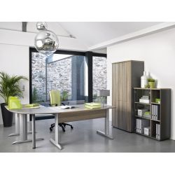 Bureau droit contemporain coloris chêne Romy