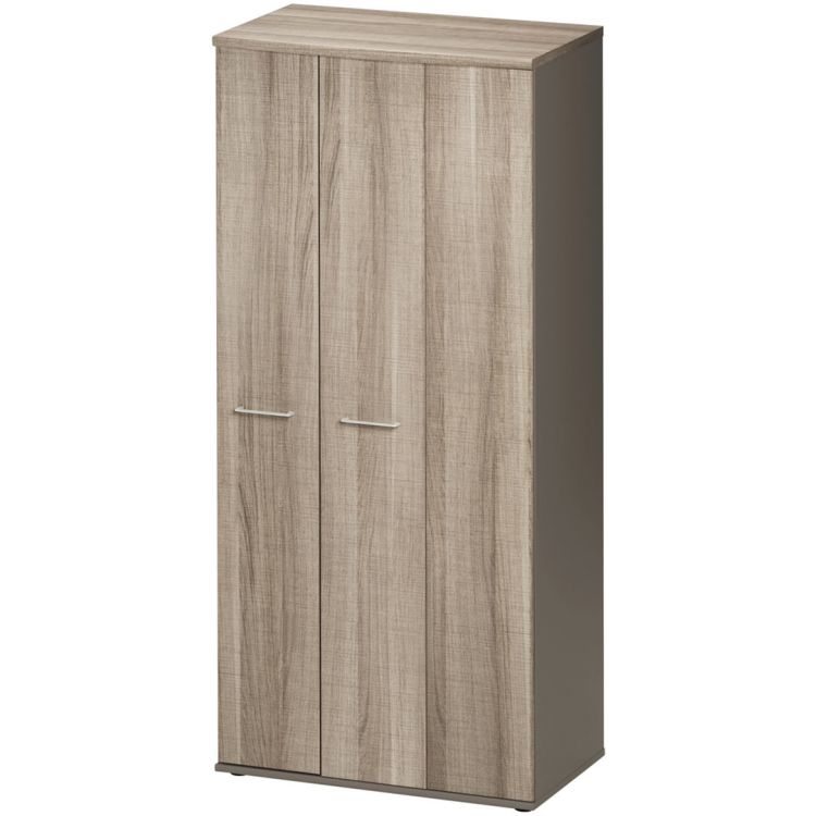 Armoire de bureau à 3 portes pliantes coloris chêne Romy