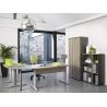 Armoire de bureau à 3 portes pliantes coloris chêne Romy