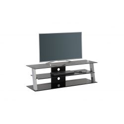 Meuble TV moderne en verre 130 cm Futura