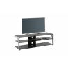 Meuble TV moderne en verre noir 130 cm Fréhel