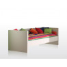 Lit banquette contemporain blanc Elara