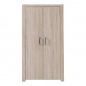 Armoire 2 portes contemporaine chêne clair Blandine