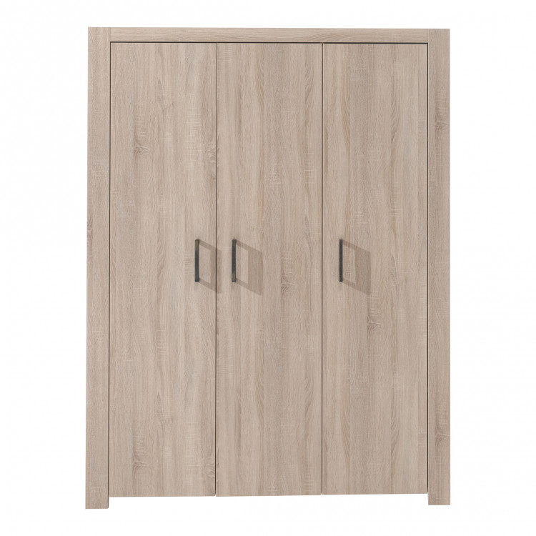 Armoire 3 portes contemporaine chêne clair Blandine