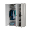 Armoire enfant contemporaine 146 cm blanc laqué Oceanie