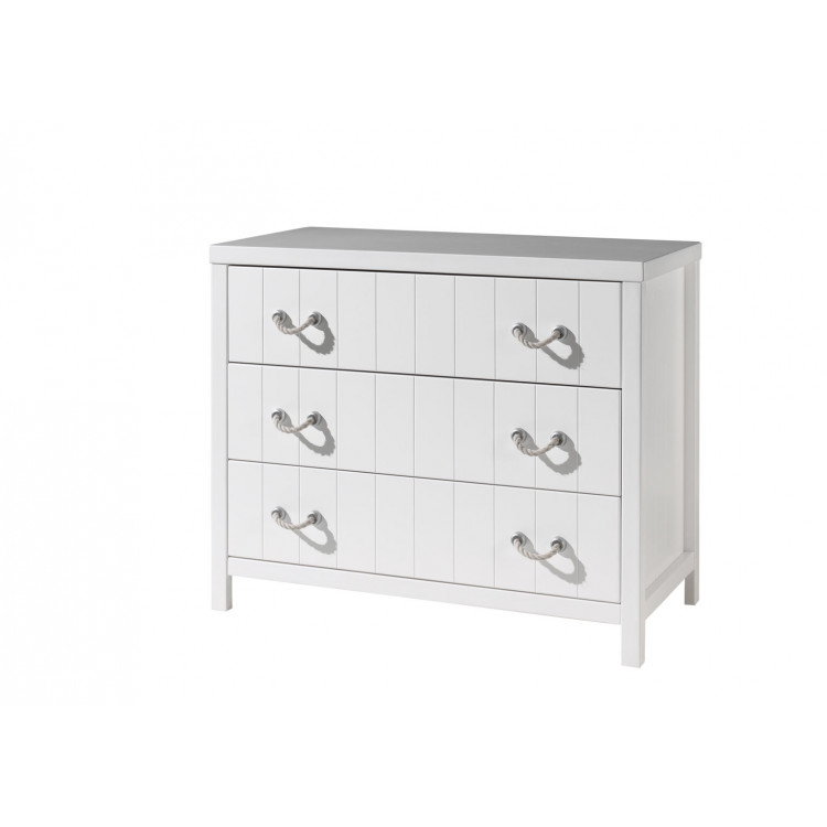 Commode contemporaine blanc laqué Oceanie