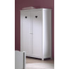 Armoire enfant 110 cm style campagne blanc laqué Soane