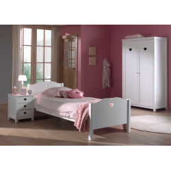 Chambre enfant style campagne blanc laqué Soane