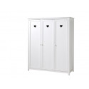 Armoire enfant 159 cm style campagne blanc laqué Soane