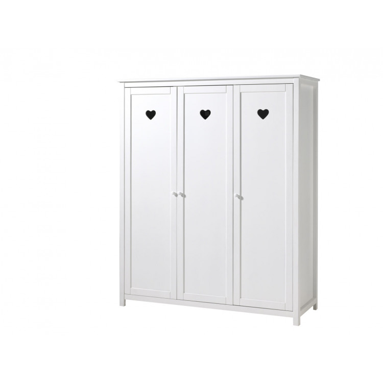 Armoire enfant 159 cm style campagne blanc laqué Soane