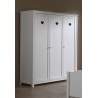 Armoire enfant 159 cm style campagne blanc laqué Soane