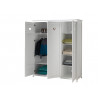 Armoire enfant 159 cm style campagne blanc laqué Soane