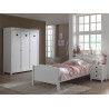 Armoire enfant 159 cm style campagne blanc laqué Soane