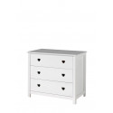 Commode enfant style campagne bois massif laqué blanc Soane