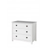 Commode enfant style campagne bois massif laqué blanc Soane