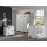 Commode enfant style campagne bois massif laqué blanc Soane