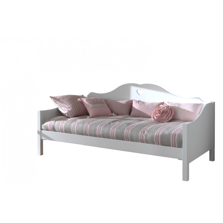 Lit banquette enfant style campagne blanc laqué Soane