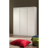 Armoire contemporaine 166 cm blanc Elara