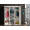 Armoire contemporaine 166 cm blanc Elara