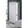 Armoire enfant contemporaine 93 cm pin massif laqué blanc Ulrick