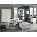 Chambre enfant contemporaine pin massif laqué blanc Ulrick