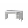 Bureau enfant contemporain MDF et pin massif laqué blanc Ulrick