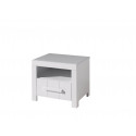 Chevet enfant contemporain pin massif laqué blanc Ulrick