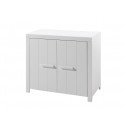 Commode enfant contemporaine pin massif laqué blanc Ulrick