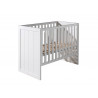 Lit bébé contemporain MDF et pin massif laqué blanc Ulrick