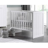 Lit bébé contemporain MDF et pin massif laqué blanc Ulrick