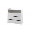 Commode enfant scandinave pin massif laqué blanc Junior