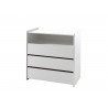 Commode enfant contemporaine en pin massif laqué blanc Junior