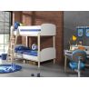Lits superposés enfant scandinave pin massif blanc laque Junior