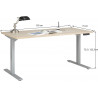 Bureau contemporain assis-debout électrique Hermann II