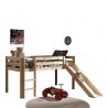 Lit mezzanine enfant moderne pin massif Poney