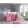 Lit mezzanine enfant moderne pin massif Poney