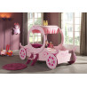 Lit enfant carrosse moderne rose Féerie